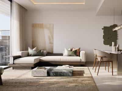 New project City Walk Crestlane 4|5 with swimming pools, lawns and water features, Al Wasl, Dubai, UAE