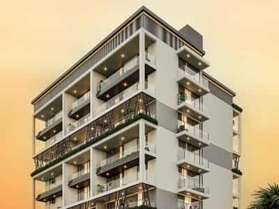 16 new flats in residential complex Arib Collection in Dubai Land Residence Complex