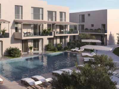 Modern residence with a swimming pool and gardens near the beach, Chania, Greece