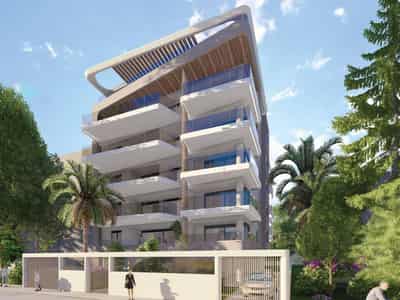 New residential complex with a parking surrounded by all infrastructure, Agia Paraskevi, Attica, Greece