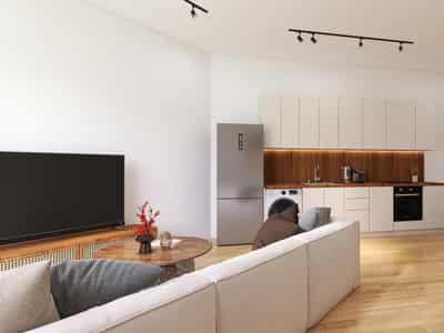 New residential complex next to school and a metro station in Moschato, Athens, Greece