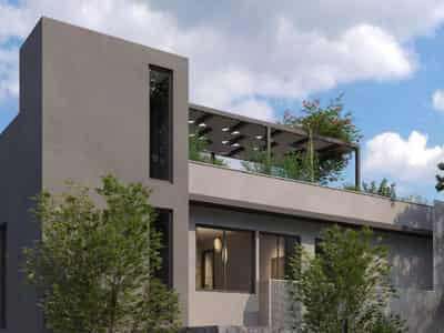 New complex of furnished apartments with an underground parking and a garden close to a school, Melissia, Greece