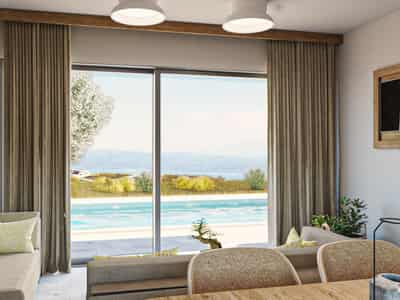 Modern villas with a pool, a garden, a parking and beautiful views in Crete, Greece