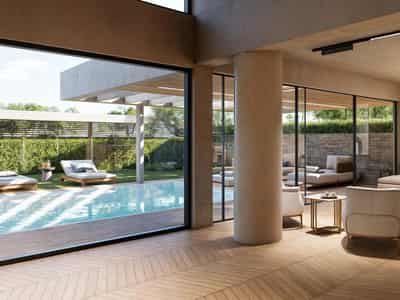 New complex of apartment-villas with private swimming pools in a prestigious green area, Athens, Greece
