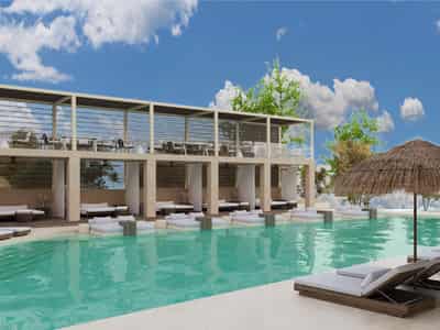 New apartments with views of the Ionian Sea on the island of Lefkada, Greece