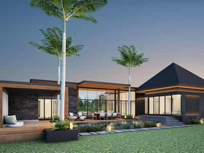 Villas with private pools, terraces, tropical gardens, Rawai, Phuket, Thailand