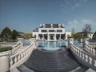 Complex of villas with a swimming pool and a park close to the airport, Bangkok, Thailand