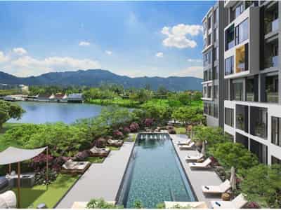 New condominium with lagoon and lake view in prestigious resort area near Boat Avenue, Phuket, Thailand