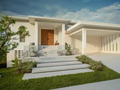 Exclusive residential complex of villas with swimming pools and sea views within walking distance of Nai Thon Beach, Phuket, Thailand