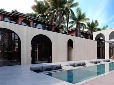 New premium residence with a swimming pool, a restaurant and a spa center at 100 meters from the beach, Phuket, Thailand