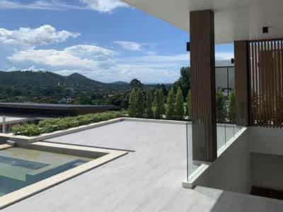 Villas with swimming pools, terraces and gardens, surrounded by green areas, Bophut, Samui, Thailand