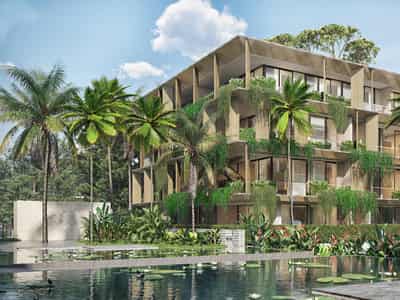 Residential complex with swimming pools and parks at 50 meters from Bang Tao Beach, Phuket, Thailand