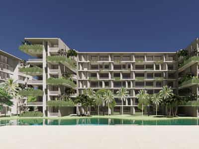 Residential complex with swimming pools and a spa center at 50 meters from Bang Tao Beach, Phuket, Thailand