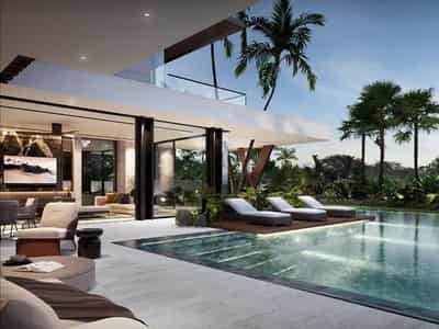 Complex of villas with swimming pools close to Layan Beach, Phuket, Thailand