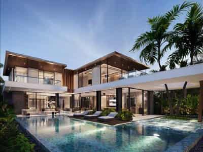 Complex of villas with swimming pools close to Layan Beach, Phuket, Thailand