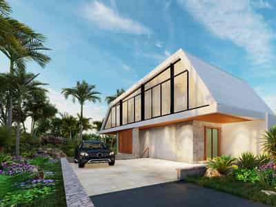 New residential complex of villas with swimming pools and sea views, 8 minutes drive to Bo Phut beach, Samui, Thailand