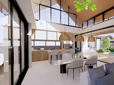 Complex of new single-level villas with swimming pools near the sea, 300 meters from the beach, Samui, Surat Thani, Thailand