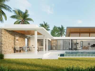 New complex of villas with swimming pools just 100 m from Bang Po Beach, Maenam, Samui, Thailand