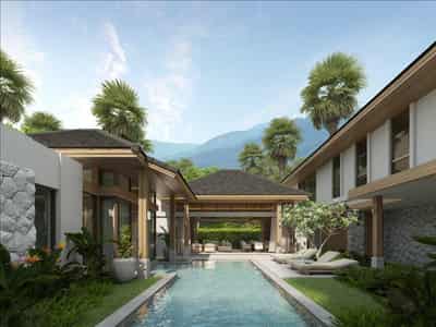 New complex of villas with a restaurant and a spa center close to Bang Tao Beach, Phuket, Thailand