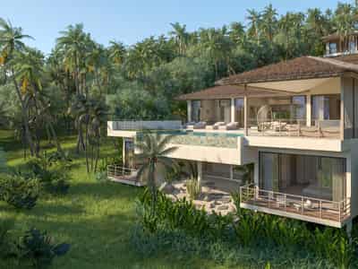 Prestigious residential complex of turnkey villas with swimming pools and sea views, Bang Makham, Samui, Thailand