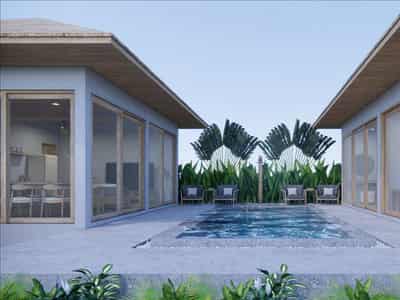 Complex of villas with terraces and swimming pools in Choeng Mon area, Samui, Thailand
