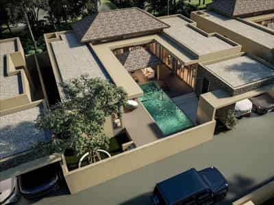 Complex of villas with swimming pools at 600 meters from the beach, Samui, Thailand