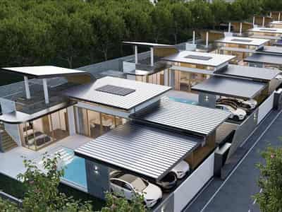 New complex of villas with swimming pools in a prestigious area, Pattaya, Thailand