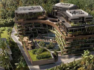 New residential complex with swimming pools, gardens and a co-working area close to Layan Beach, Phuket, Thailand