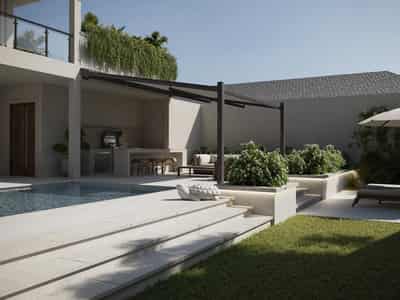 New residential complex of two-level villas with swimming pools a few steps from the sea, Samui, Thailand