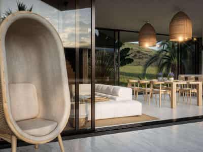 Modern residential complex of villas with swimming pools, Bo Phut, Samui, Thailand