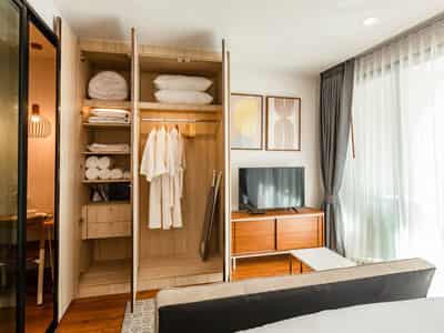 Apartments with terraces, swimming pool and sea views, 150 meters to the beach, Rawai, Thailand