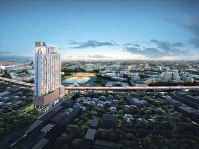 High-rise residential complex with swimming pools, a kids' club and a co-working space, Bangkok, Thailand
