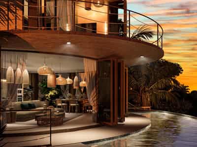 Complex of villas with swimming pools and sea views, Samui, Thailand