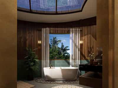 Complex of villas with swimming pools and sea views, Samui, Thailand