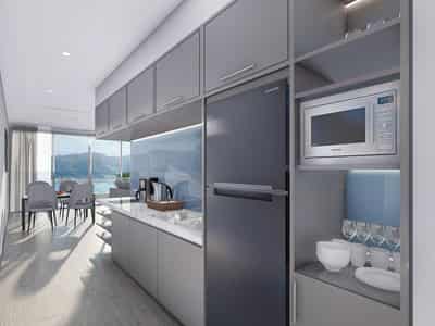 New residential complex with a swimming pool, a waterfall and sea views, Phuket, Thailand