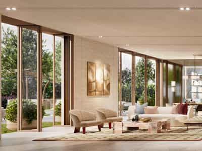 New high-rise residence with a swimming pool, a golf course and a pet area, Bangkok, Thailand