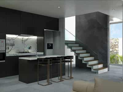 Complex of villas with swimming pools and roof-top terraces close to an international school and beaches, Phuket, Thailand