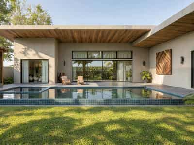 New villas with swimming pools in a complex with a wellness center, 200 meters from Maenam Beach, Samui, Thailand