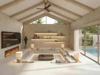 New complex of villas with pools right on Chaweng Lake, Koh Samui, Thailand