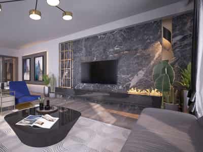Spacious apartments with swimming pools and lake views, Istanbul, Turkey
