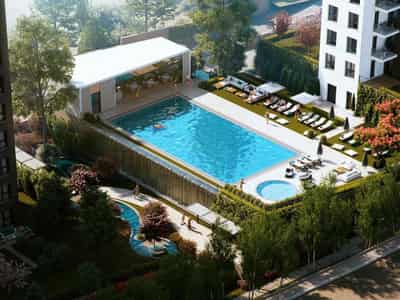 Sea view apartments in a new residential complex, Maltepe district, Istanbul, Turkey
