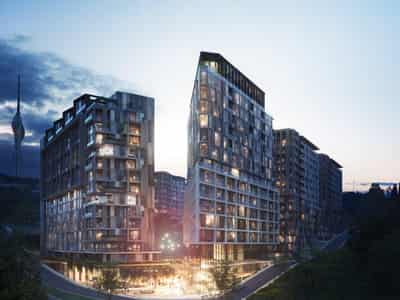 Apartments with spacious balconies and terraces, with views of the sea, city, park and forest, Istanbul, Turkey