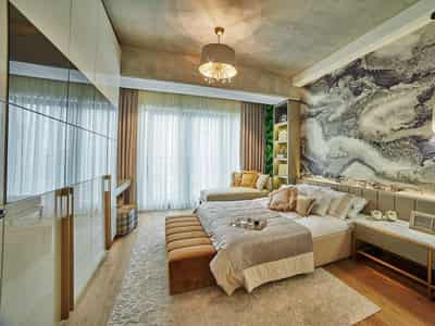 High-rise residence with a park, a swimming pool and a tennis court close to metro stations, in the popular area of Sisli, Istanbul, Turkey