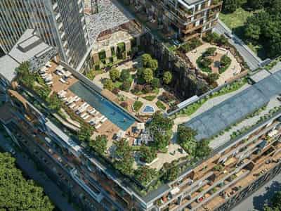 Furnished apartments with views of the Bosphorus and the city, in a building with swimming pool and restaurants, Bomonti, Istanbul, Turkey