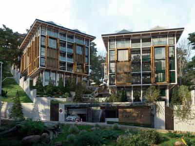 Low-rise residence with swimming pools, conference rooms and a view of Bosphorus in a prestigious area Üsküdar, Istanbul, Turkey