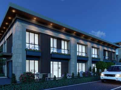 New complex of villas with around-the-clock security near Lake Bahcesehir and a highway, Istanbul, Turkey