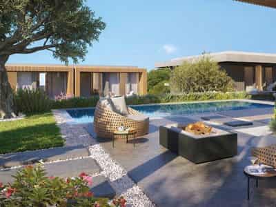 New residential complex of townhouses with a private beach in Bodrum, Muğla, Turkey