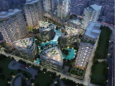 Apartments with a panoramic view in a guarded residence with gardens and a conference room, Istanbul, Turkey