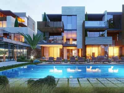 Residence with swimming pools and gardens at 300 meters from the beach, Izmir, Turkey