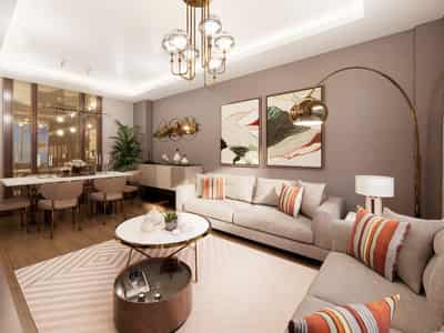 New luxury residence with a swimming pool, a green area and sports grounds in the central area of Istanbul, Turkey